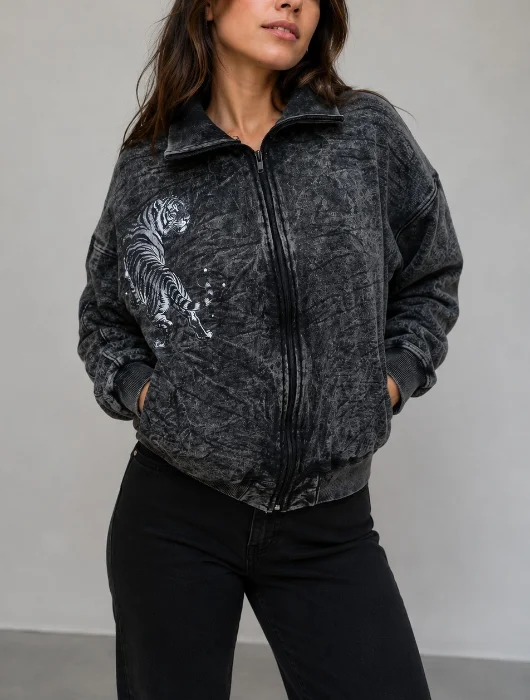 Campera Batik Frisa con Estampado