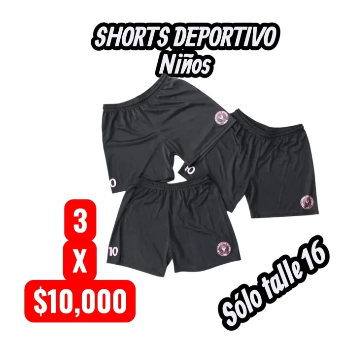 Promoción Short Deportivo Solo Talle 16. 3×10,000