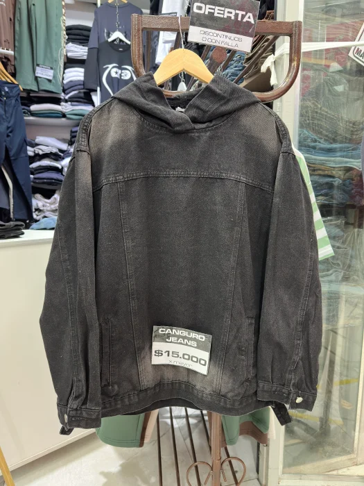 Canguro Jeans Oversize Negro