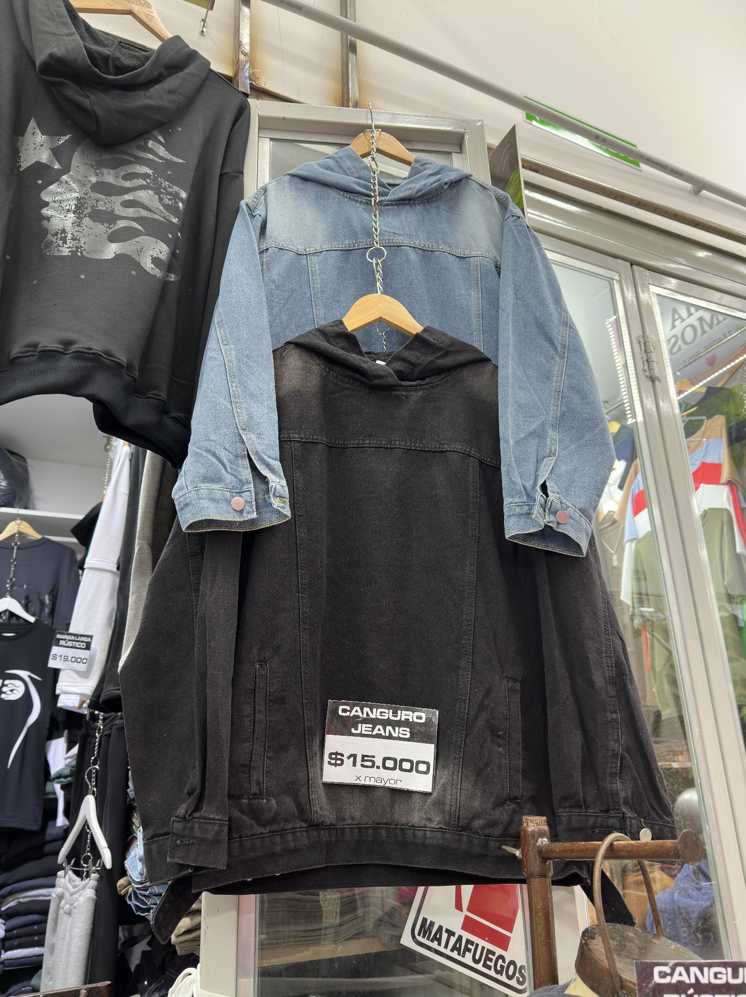 Canguro Jeans Oversize Negro - Imagen 2