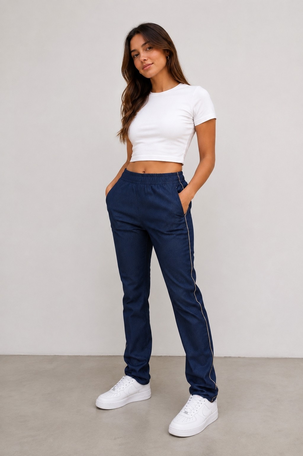 Pantalón Bengalína Simil Jean con Vivo - Imagen 3