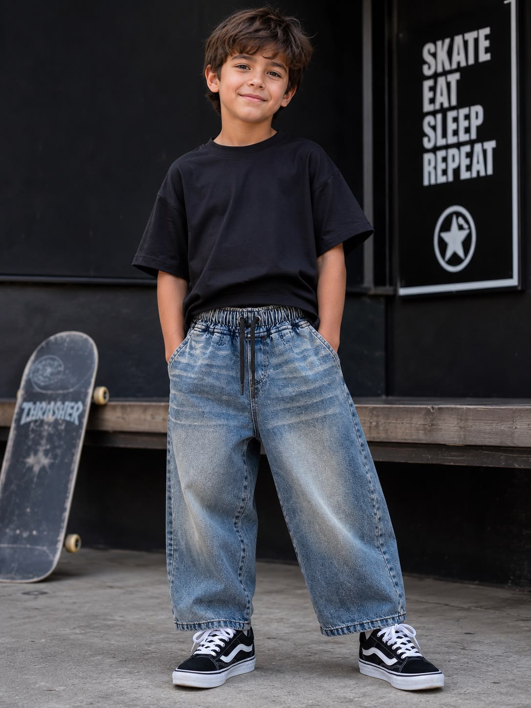 Baggy de Jeans Niño - Imagen 2