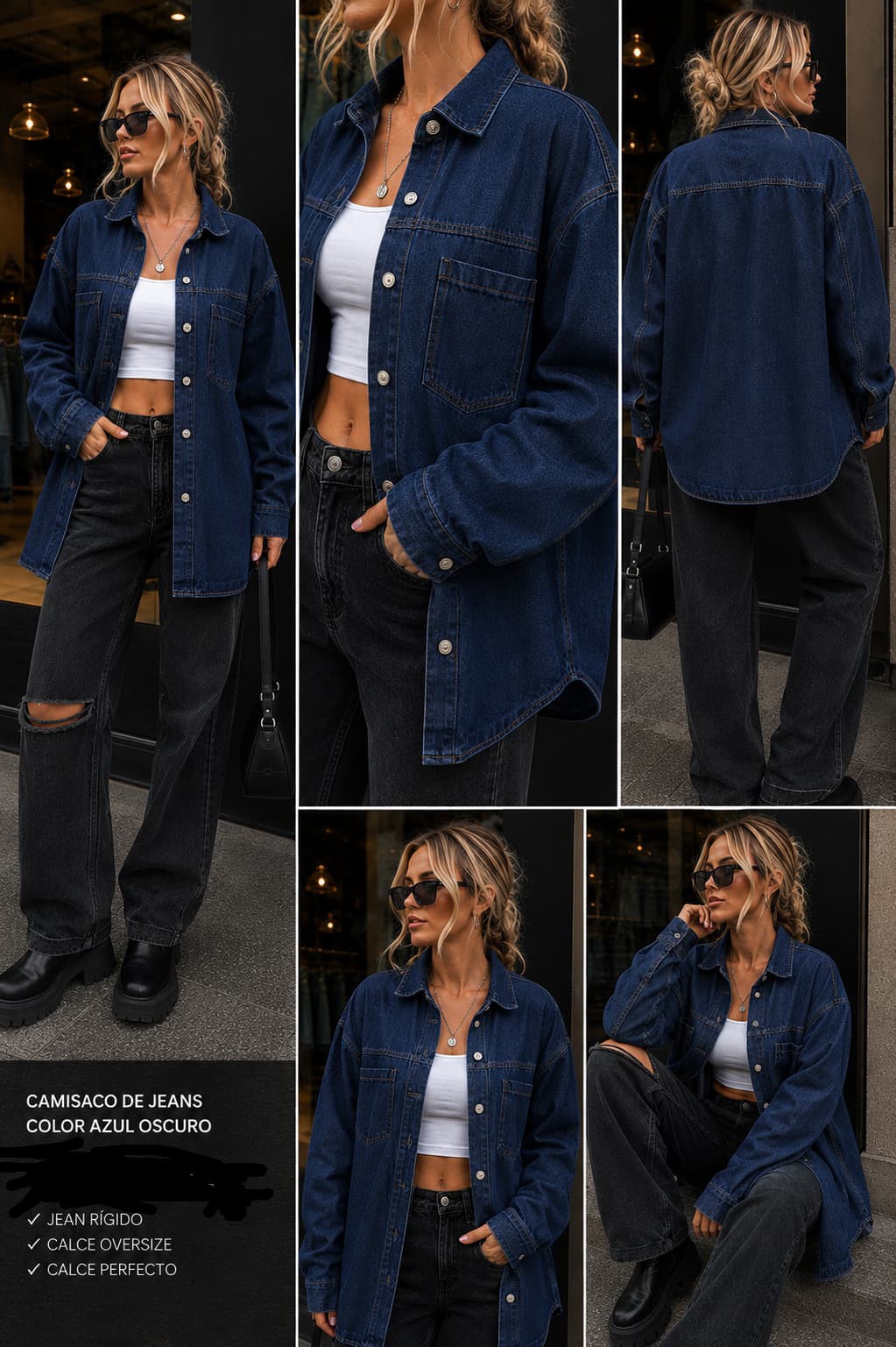 Camisaco Jeans Azul - Imagen 3