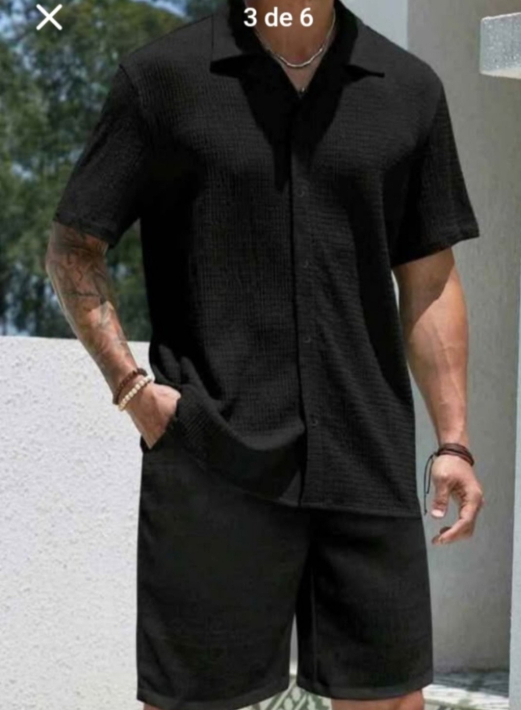 Conjunto Camisa y Shorts de Hombre - Imagen 2