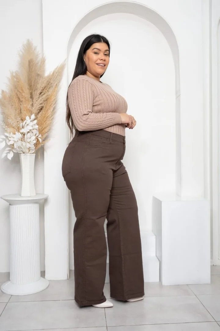 Wide Leg Chocolate Curvy - Imagen 2