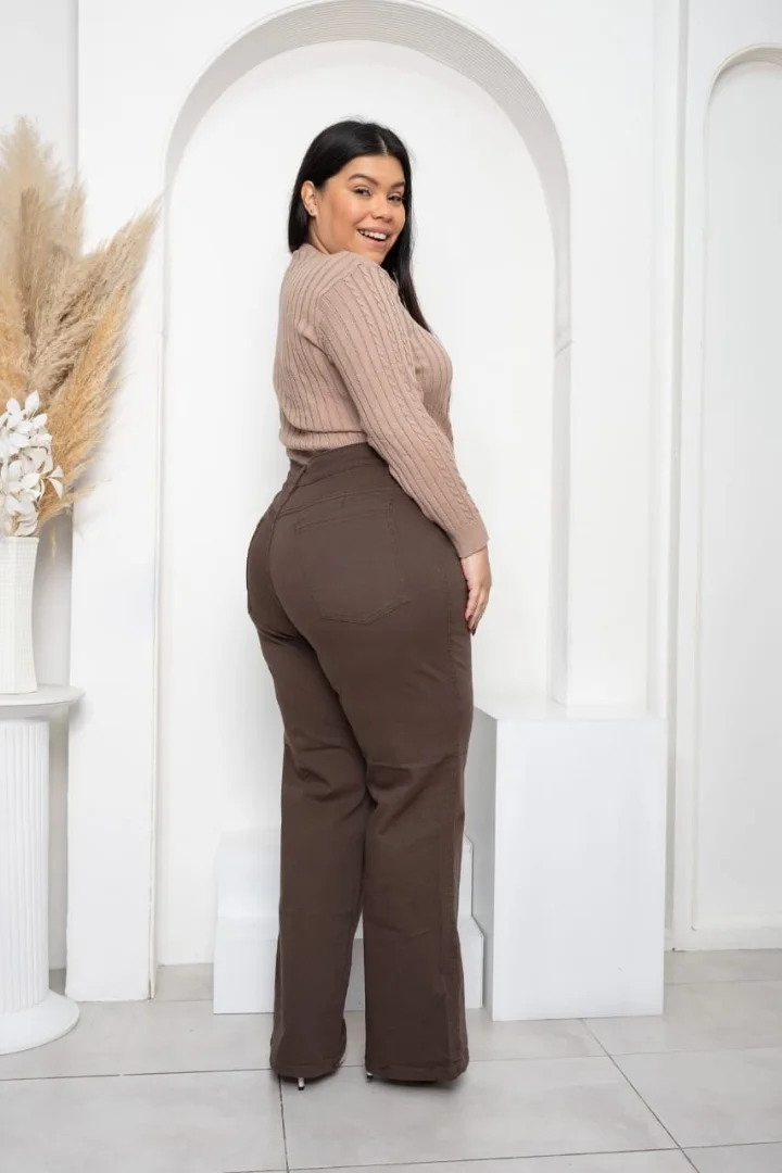 Wide Leg Chocolate Curvy - Imagen 3