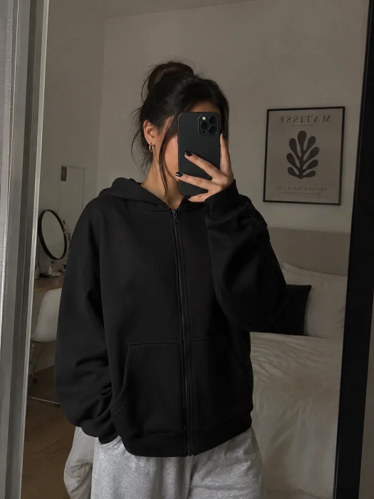 Campera Unisex Oversize Frisado Algodón Peinado
