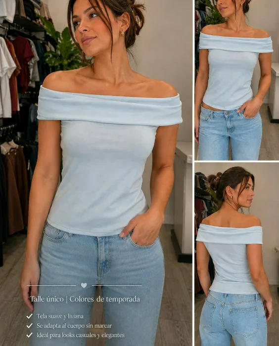 Hombro Descubierto Modal Soft
