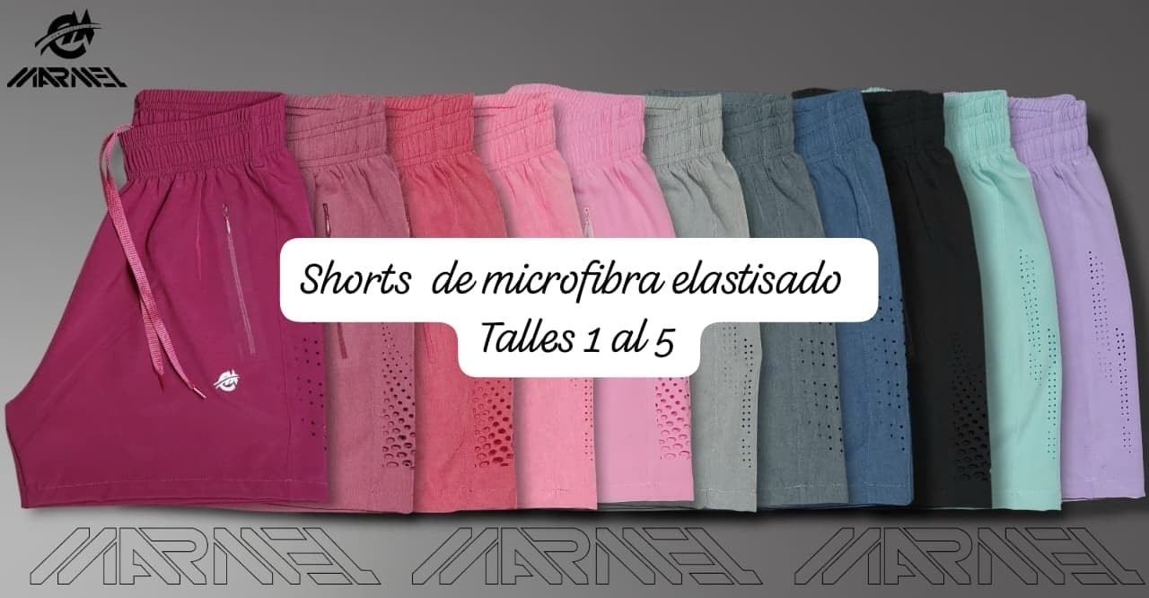Shorts de Microfibra Elastisado Jaspeadas Talles 1 al 5 - Imagen 2