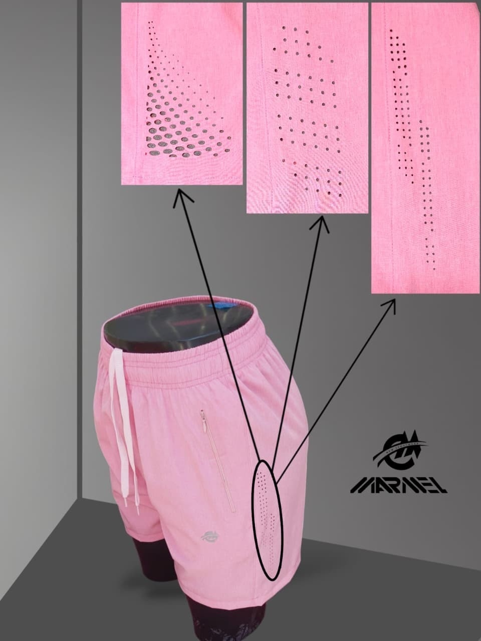 Shorts de Microfibra Elastisado Jaspeadas Talles 1 al 5 - Imagen 4