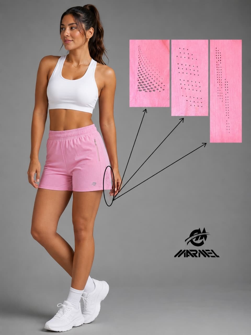 Shorts de Microfibra Elastisado Jaspeadas Talles 1 al 5 - Imagen 5