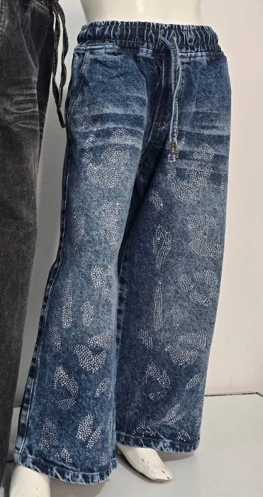 Wide Leg Tipo Palazo con Strass