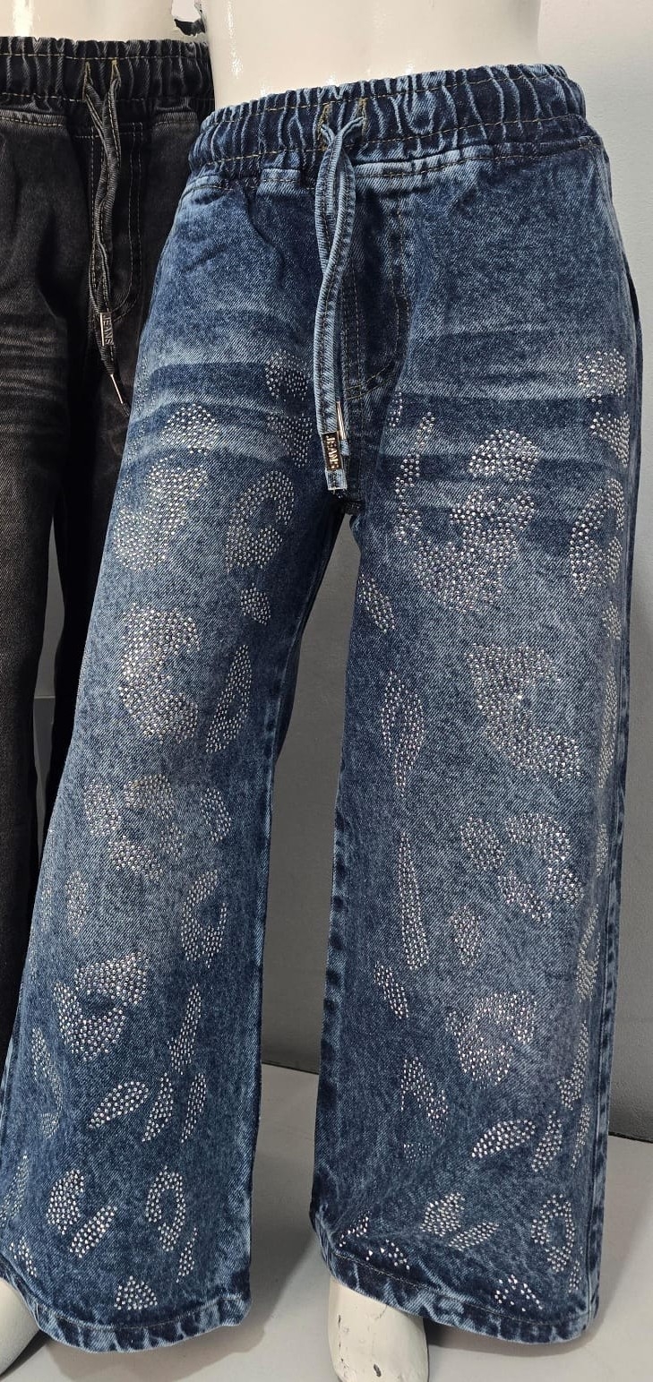 Wide Leg Tipo Palazo con Strass - Imagen 2
