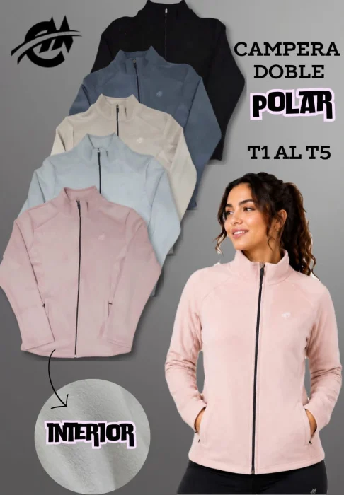 Camperas Doble Polar Dama Talles 1 al 5 Reales
