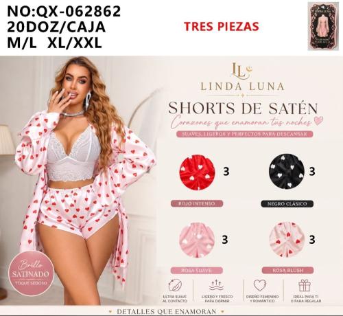 Pijama Satén 3 Piezas