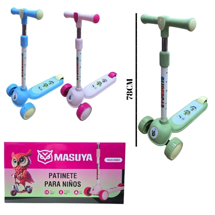 Monopatin Diseños Masuya Reforzado C/ Luces Ruedas (raus-65963)