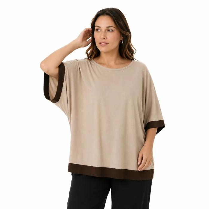 Remera de Viscosa Murciélago Combinado