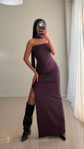 Vestido Estraple Laso Largo