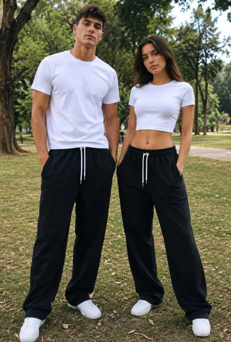 Jogging Baggy Unisex  con Regulador Rústico Pesado Peinado