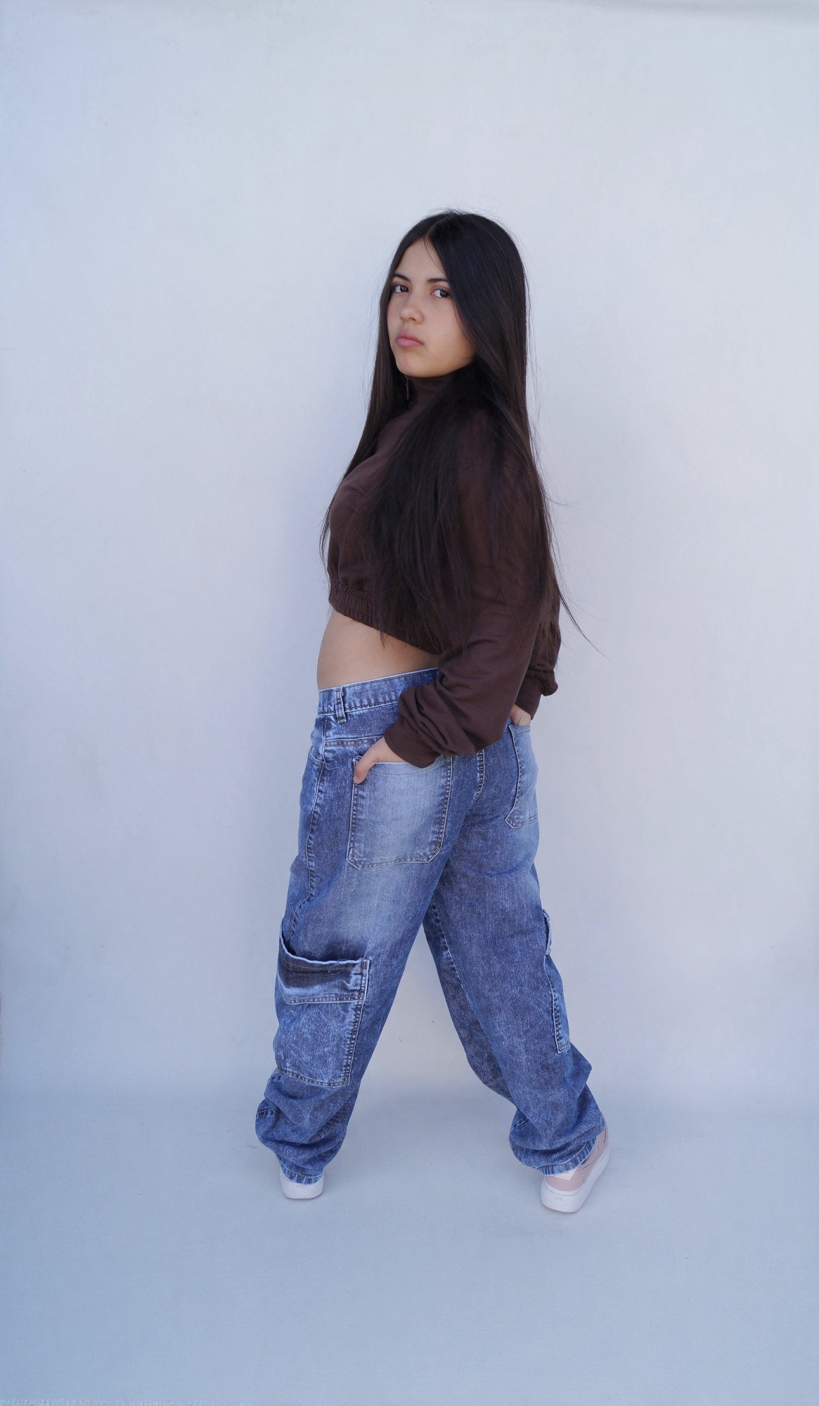 Baggy Cargó Azul Localizado Teens - Imagen 3