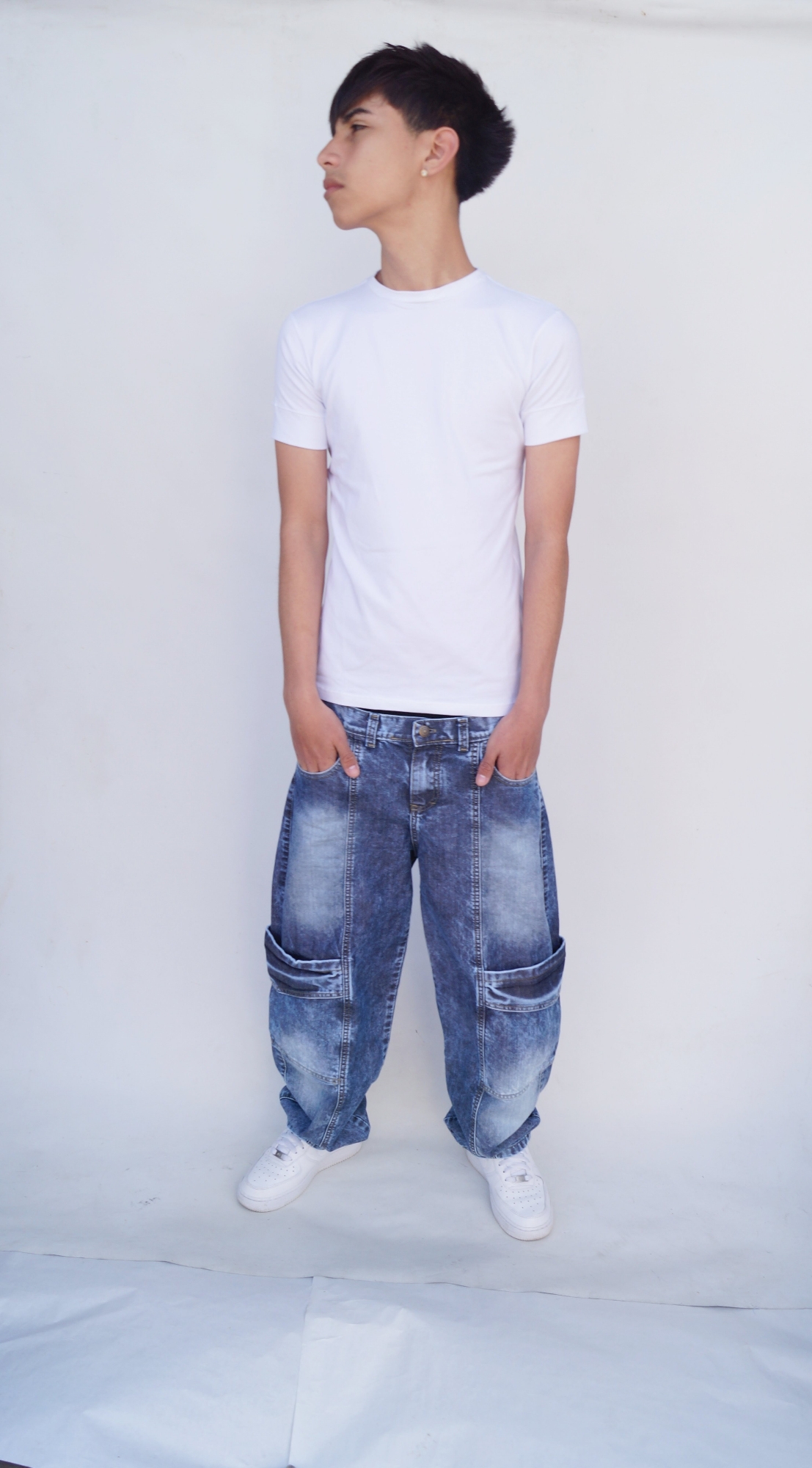Baggy Cargó Azul Localizado Teens - Imagen 6