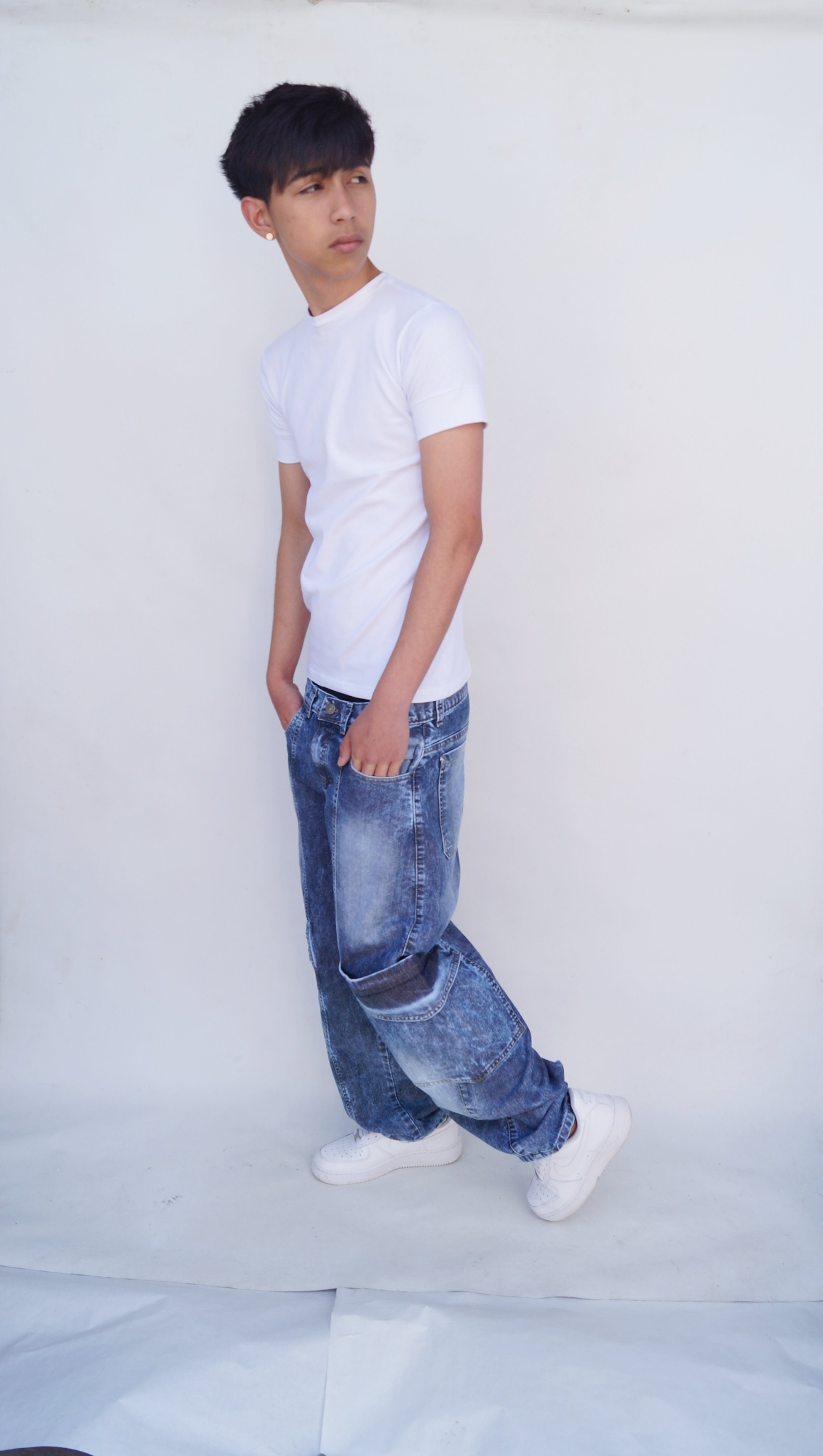 Baggy Cargó Azul Localizado Teens - Imagen 7