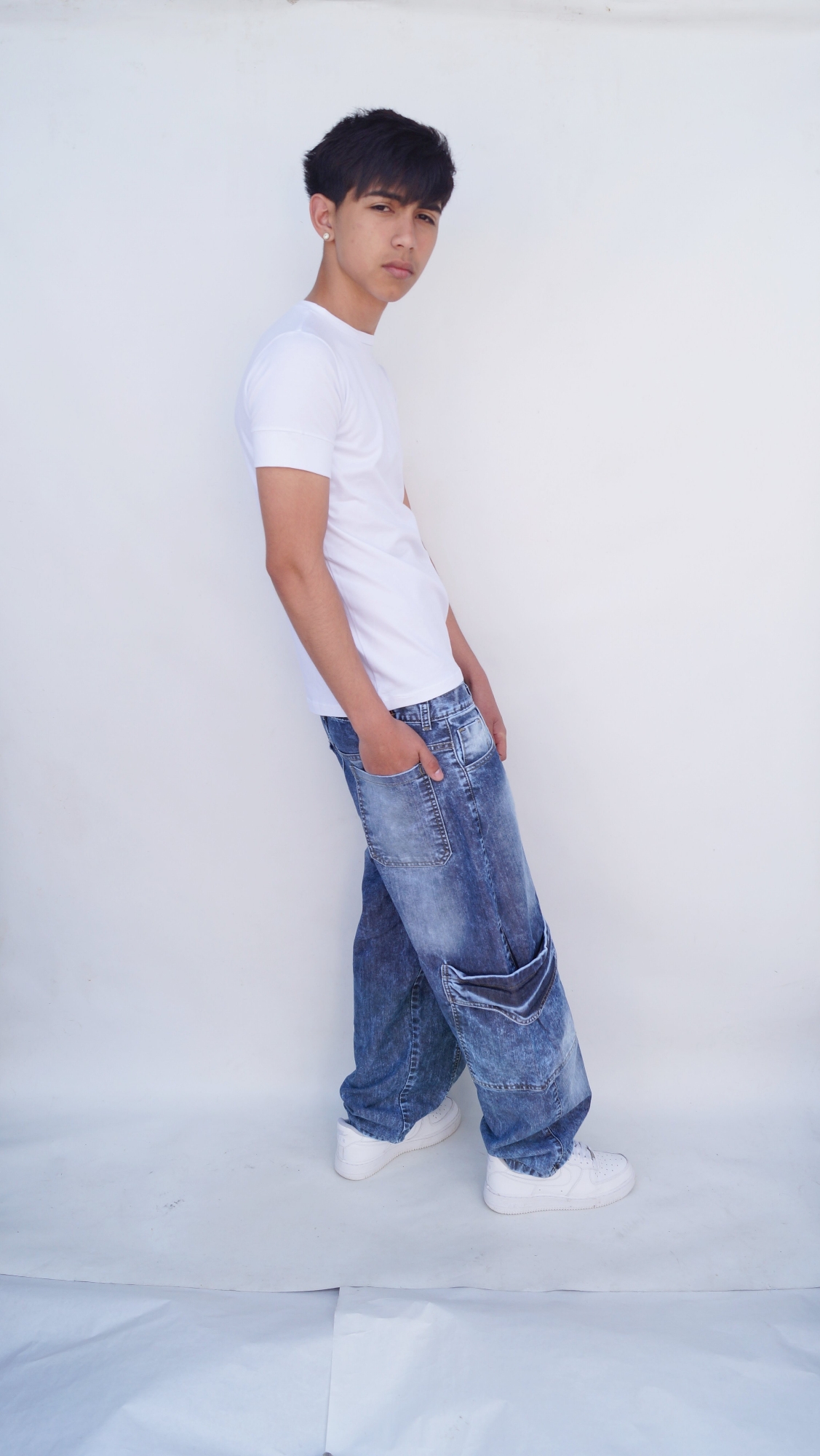 Baggy Cargó Azul Localizado Teens - Imagen 8