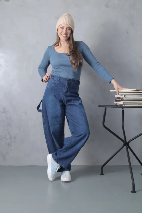 Baggy Azul con Hebilla