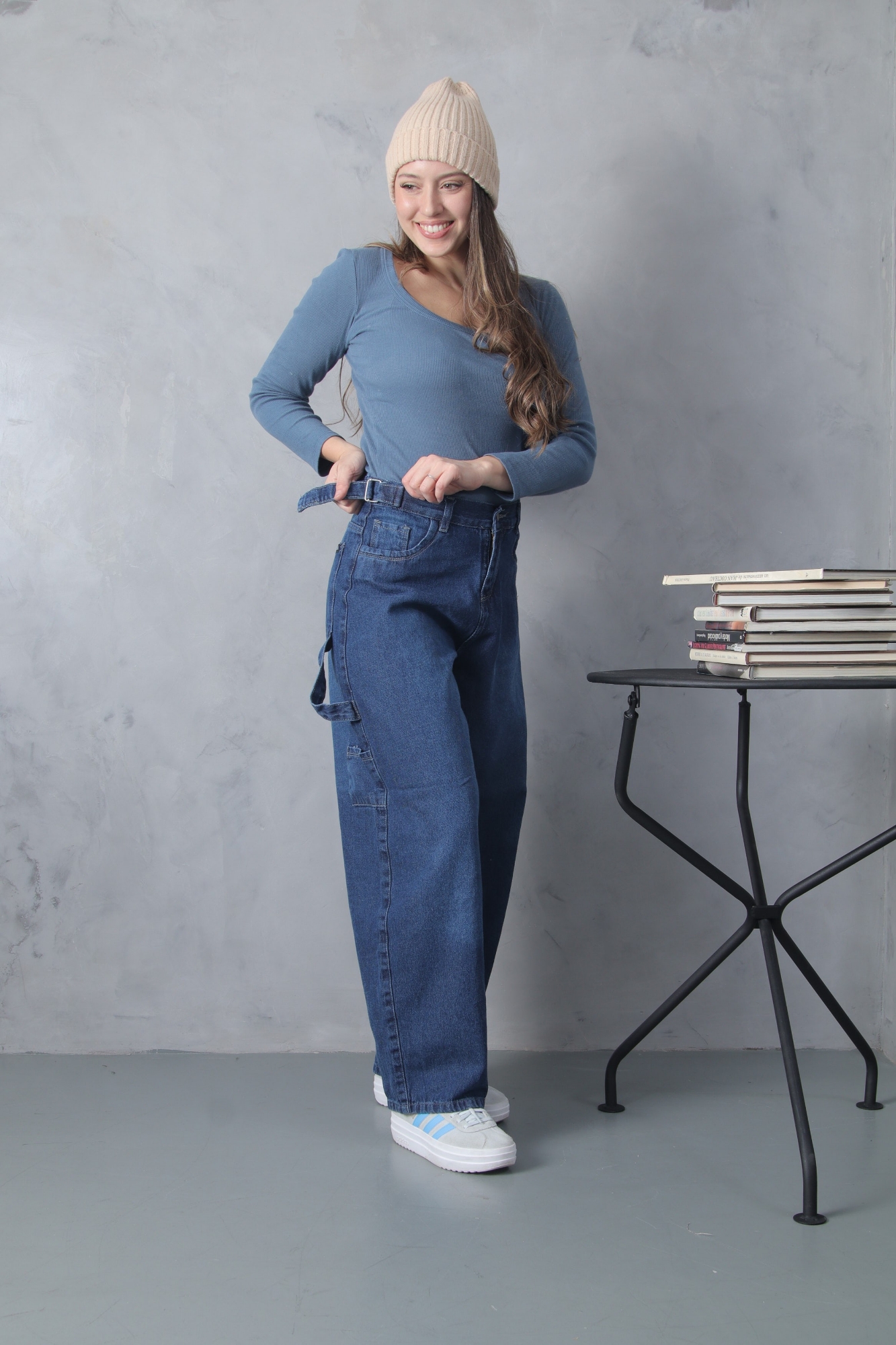 Baggy Azul con Hebilla - Imagen 3