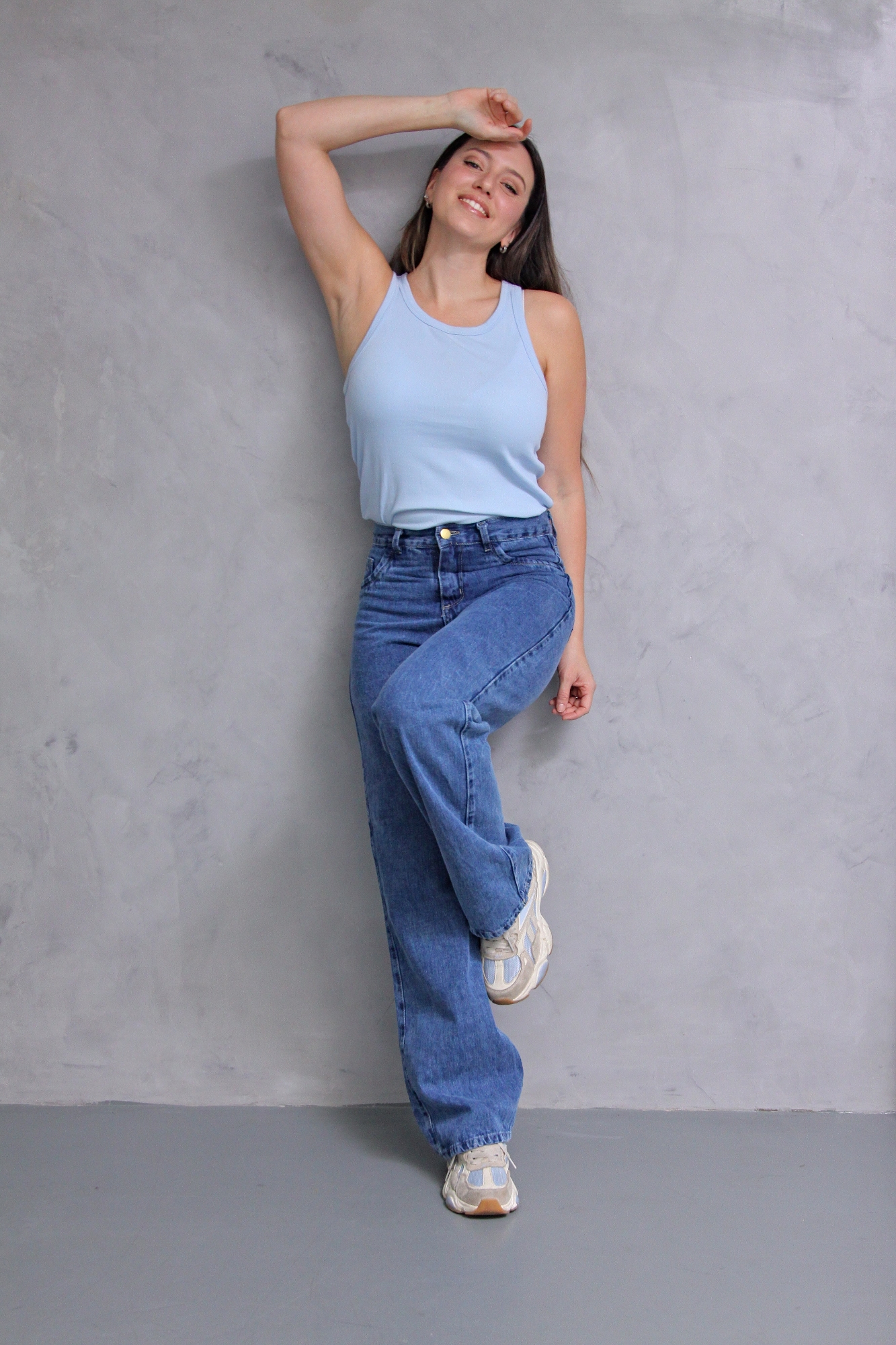 Wide Leg Nevado Azul Rigido - Imagen 3