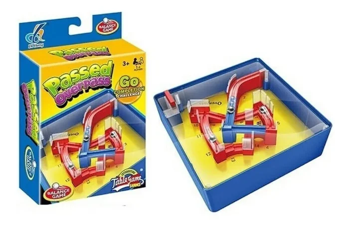 Juego Laberinto de Bolitas Manual Plástico Rojo 15x11 Cm
