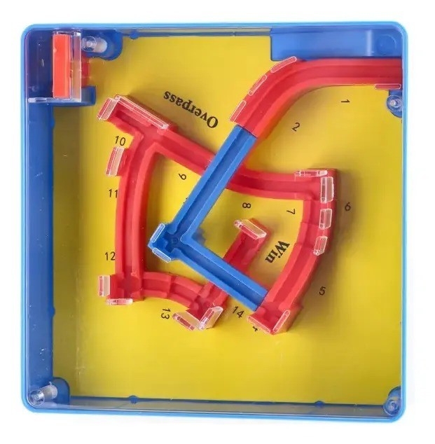 Juego Laberinto de Bolitas Manual Plástico Rojo 15x11 Cm - Imagen 2