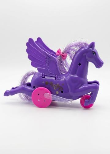 Unicornio Pony con Ruedas, Mide 18cm X 15cm Aproximado, Jugueteria