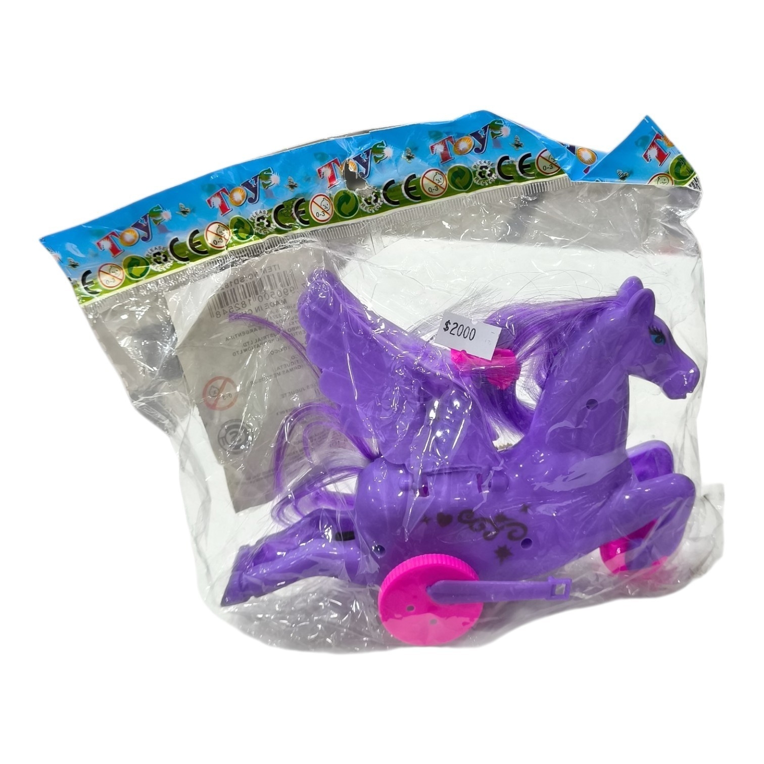 Unicornio Pony con Ruedas, Mide 18cm X 15cm Aproximado, Jugueteria - Imagen 2