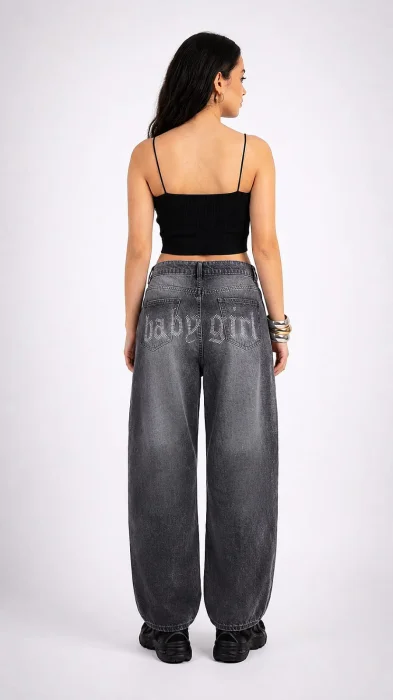 Jean Baggy Baby Girl Regulador Dama Pantalón Ancho Denim Mujer 2000's Pinterest Moda