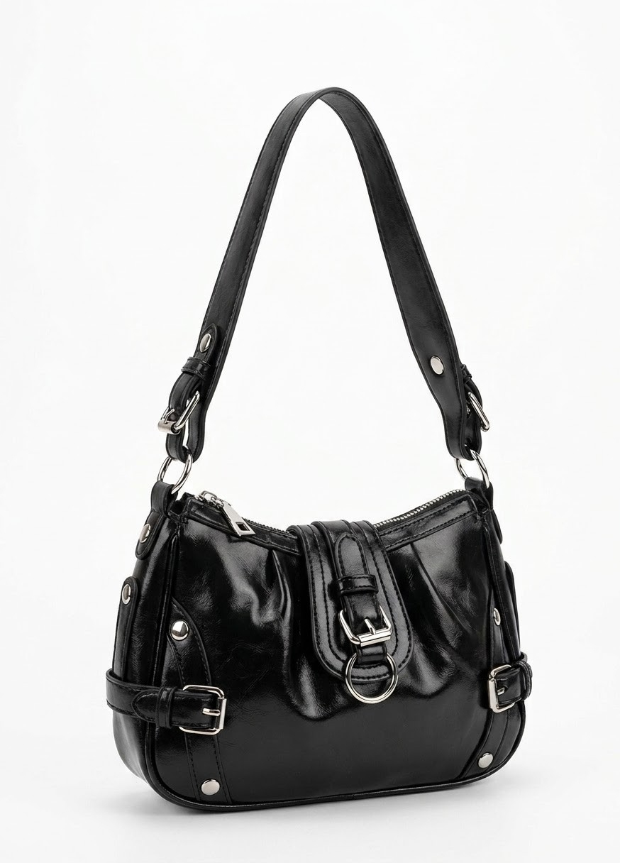 Cartera 5 Hebillas con Bolsillo Adentro, Forrada, Mide 24cm X 18cm X 6cm Aproximado - Imagen 2