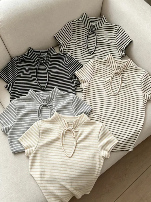 Remera Rayada Estilo Asiático