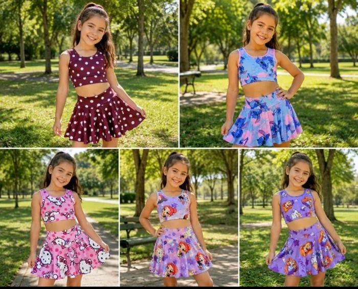 Top Short Pollera de Nena Girls