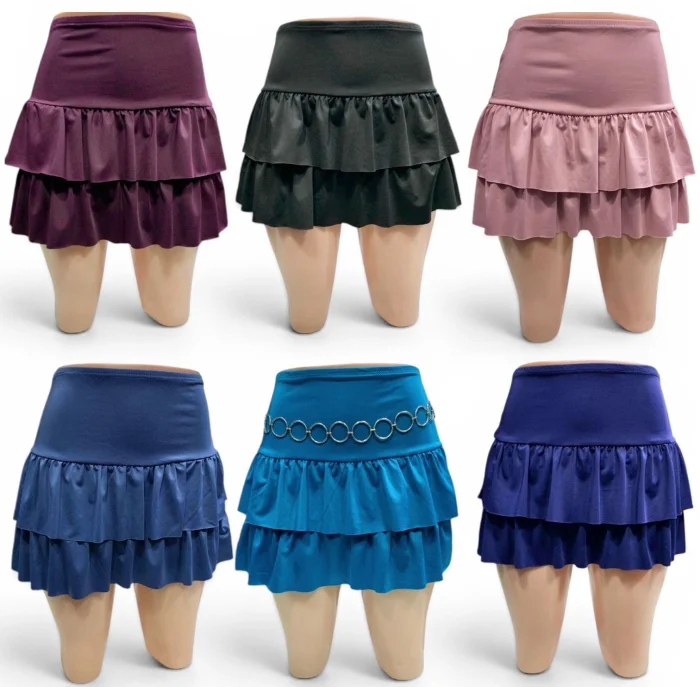 Pollera de Dos Volados Lycra