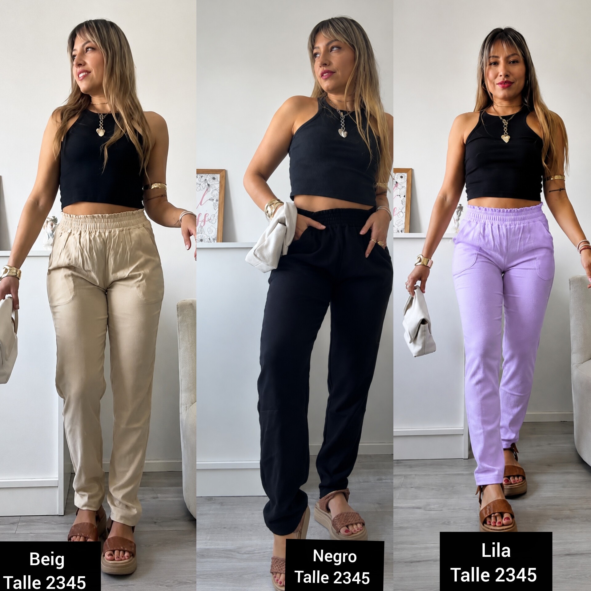 Pantalón Recto Lino Spandex - Imagen 2