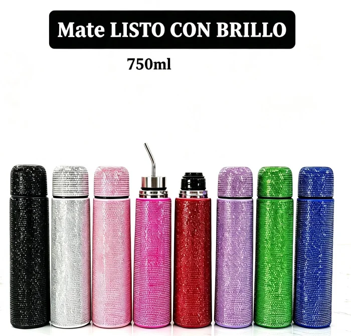Mate Listo con Brillo Autocebante 750ml Termo Mate 2 en 1
