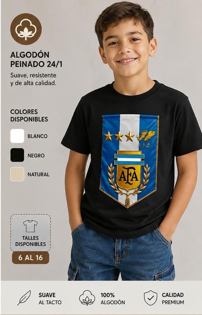 Remeras de Niño Jersey Peinado 24/1 - Imagen 2