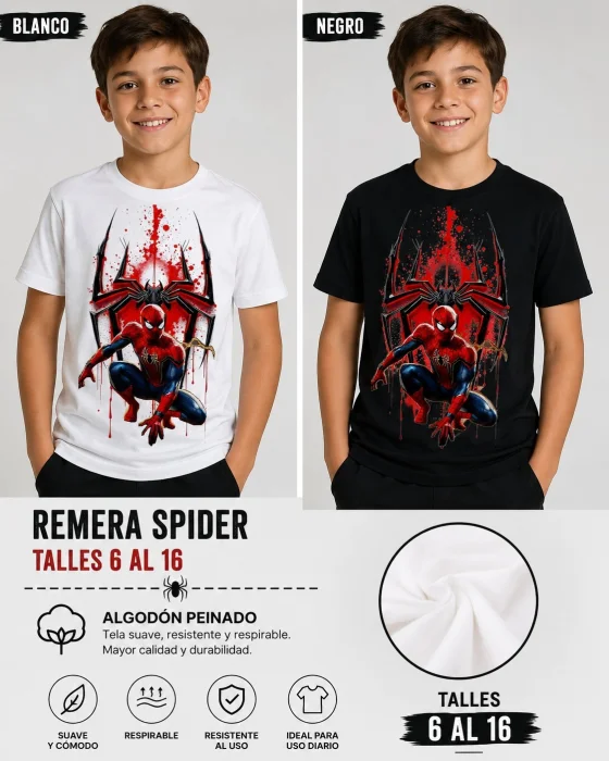 Remeras de Niño Jersey Peinado 24/1