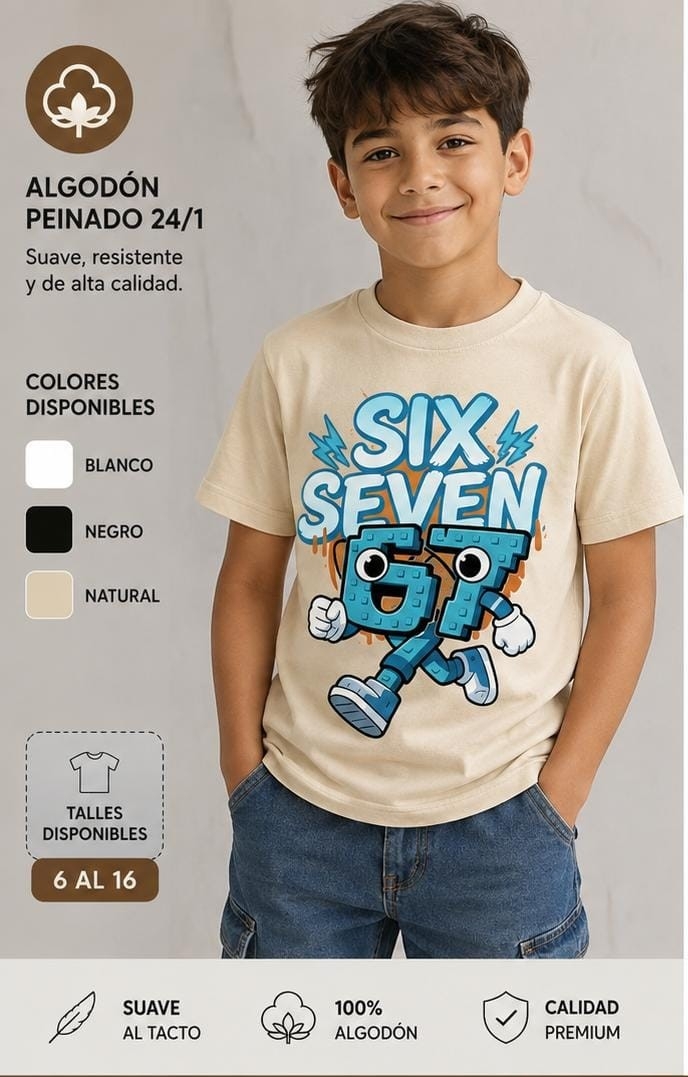 Remeras de Niño Jersey Peinado 24/1 - Imagen 3