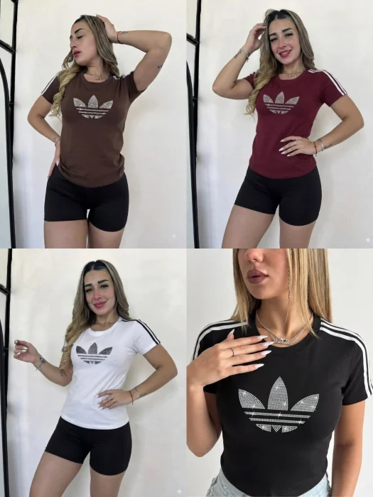 Remera Strass Adid Algodon