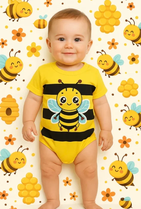 Body Abejita Bebe Manga Corta 0 al 5