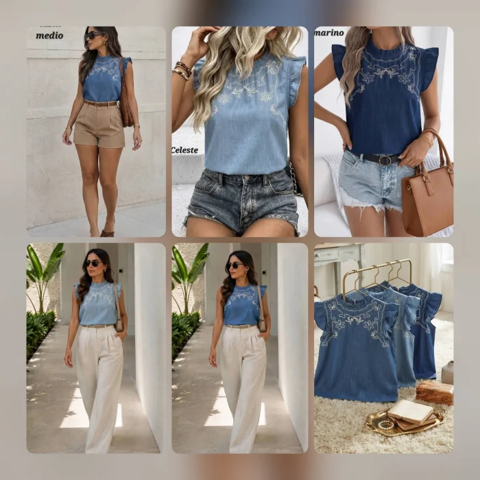 Blusa Bordado Importado