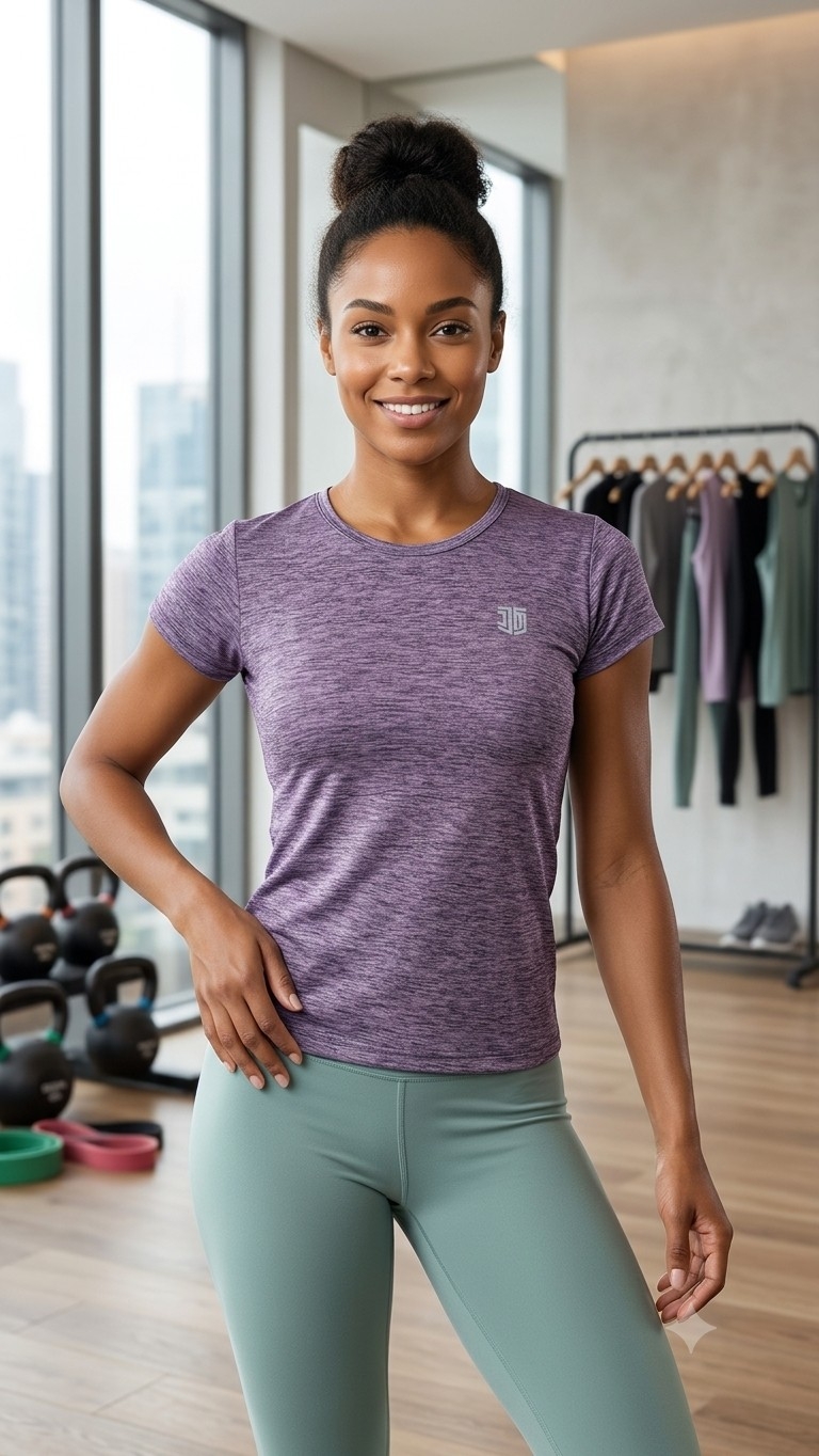 Remeras de Lycra Jaspeadas - Imagen 2