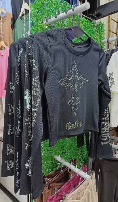 Baby Tee Manga Larga