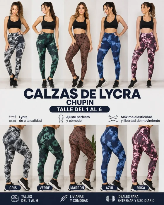 Calzas  Mujer Estampadas  Talle 1al6